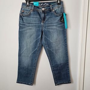 INC Denim Regular Fit Skinny Leg Crop Jeans